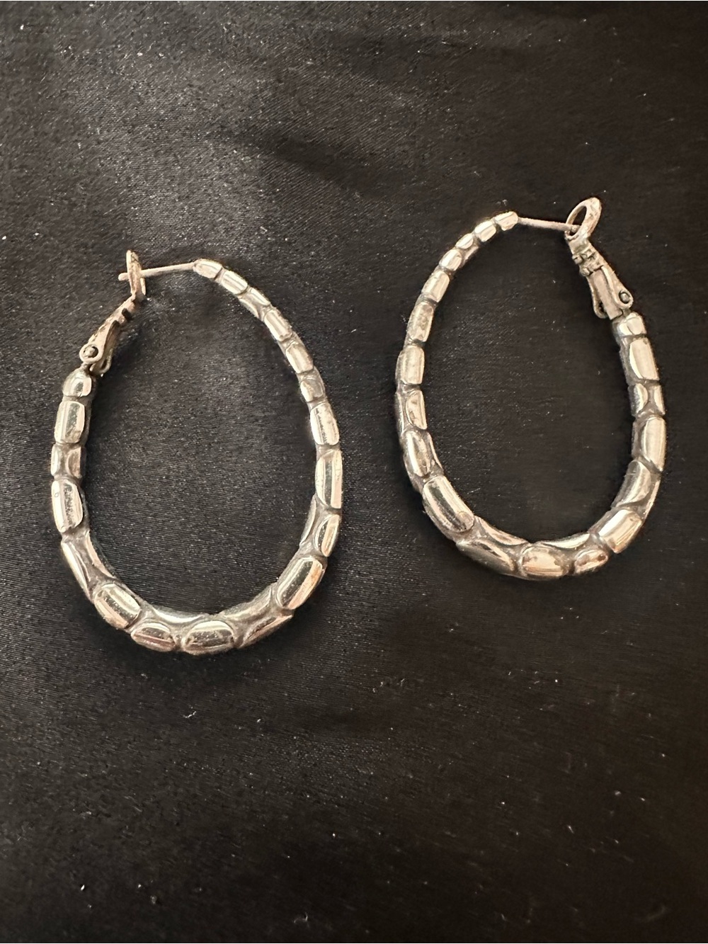 Brighton Silver-Tone Beaded Hoop Earrings